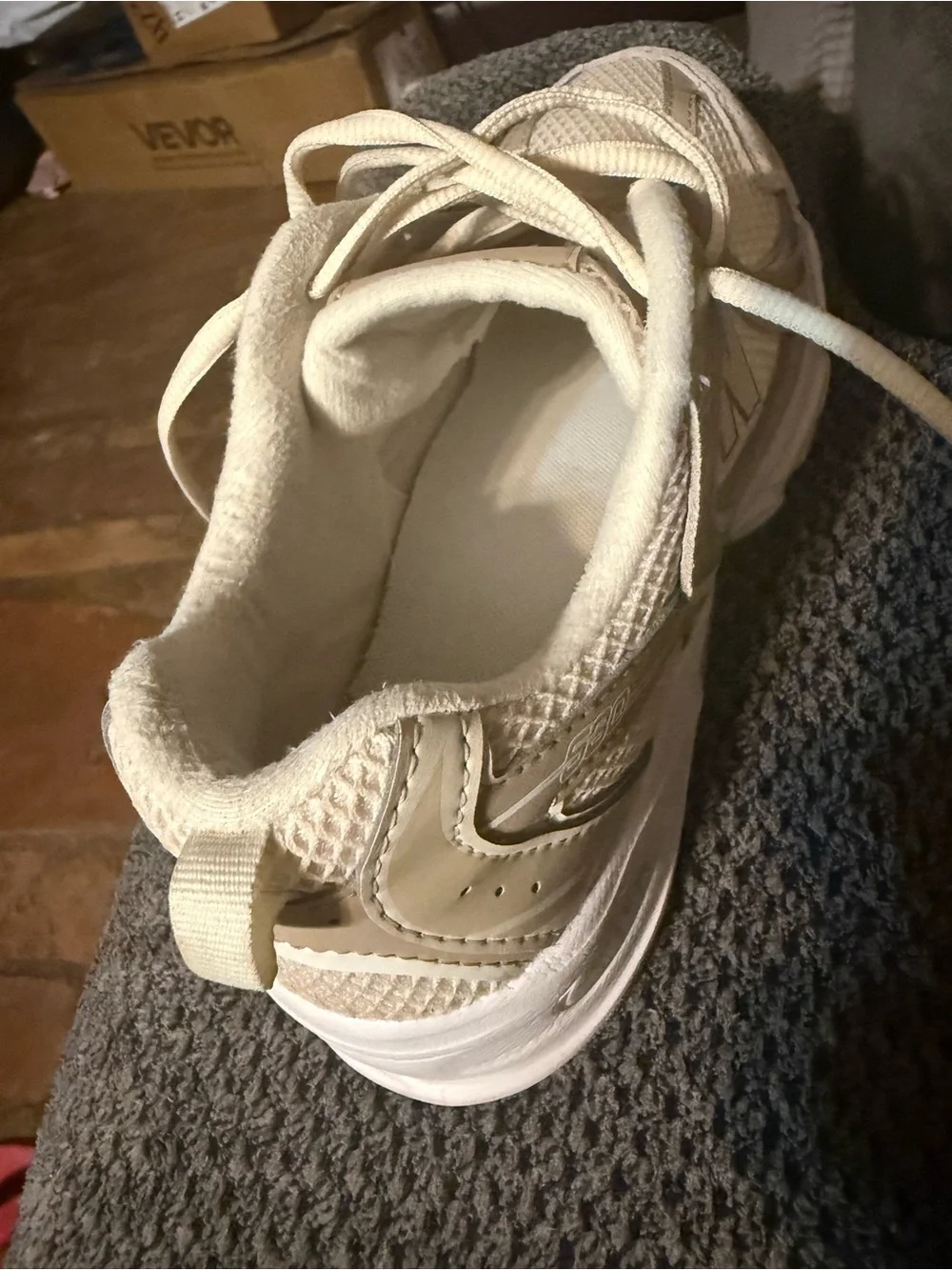 New Balance Women's Cream/Tan Athletic Sneakers
